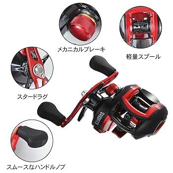 Amazon | Zideベイトリール 釣りリール 8.1:1 ハイギア 18+1BB